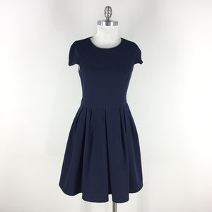 Belle Badgley Mischka M 8 Navy Blue A Line dress